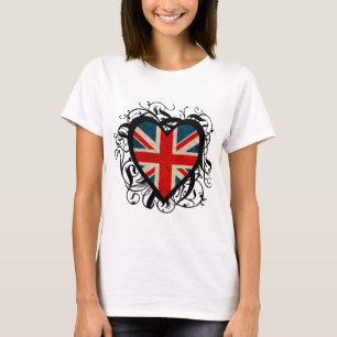 Decorative British Heart T-Shirt