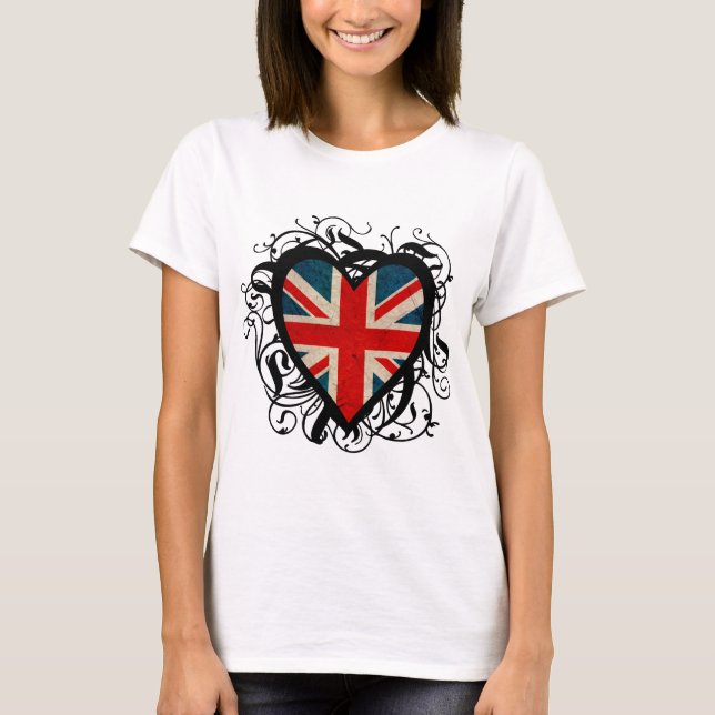 Decorative British Heart T-Shirt (Front)