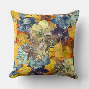 Decorative brush with floral painting. cushion