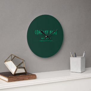 Decorative Business Name Large Clock