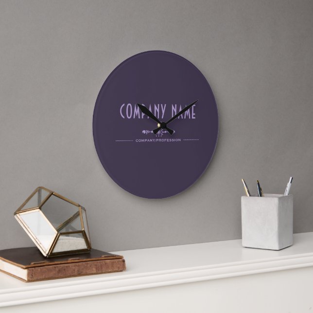 Decorative Business Name Large Clock (Office)