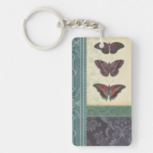 Decorative Butterfly Brocade by Vision Studio Key Ring