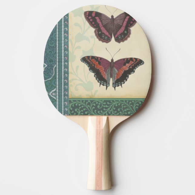Decorative Butterfly Brocade by Vision Studio Ping Pong Paddle (Front)