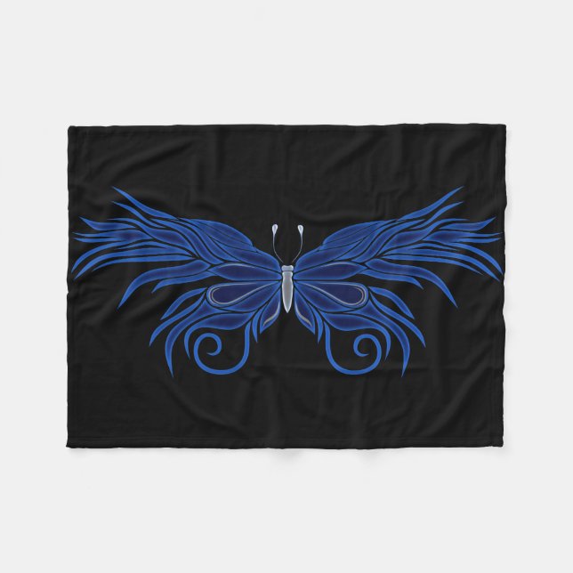 Decorative Butterfly Fleece Blanket (Front (Horizontal))