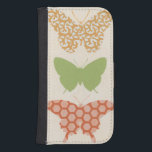 Decorative Butterfly Patterns on Cream Background Samsung S4 Wallet Case<br><div class="desc">The cream background of this June Erica Vess piece allows the colours of the butterfly patterns to leap off the print. If you love modern art,  or just love butterflies,  this is the piece for you!</div>