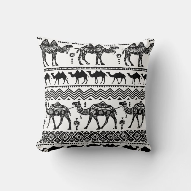 Decorative Camels Seamless Pattern Design Cushion (Front)