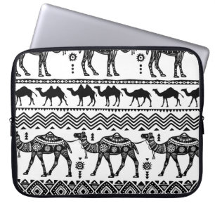 Decorative Camels Seamless Pattern Design Laptop Sleeve