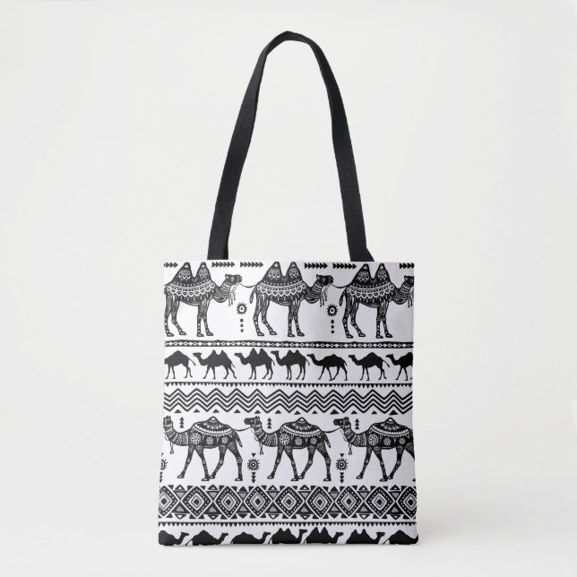 Decorative Camels Seamless Pattern Design Tote Bag (Front)
