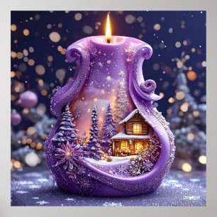 Decorative candle poster