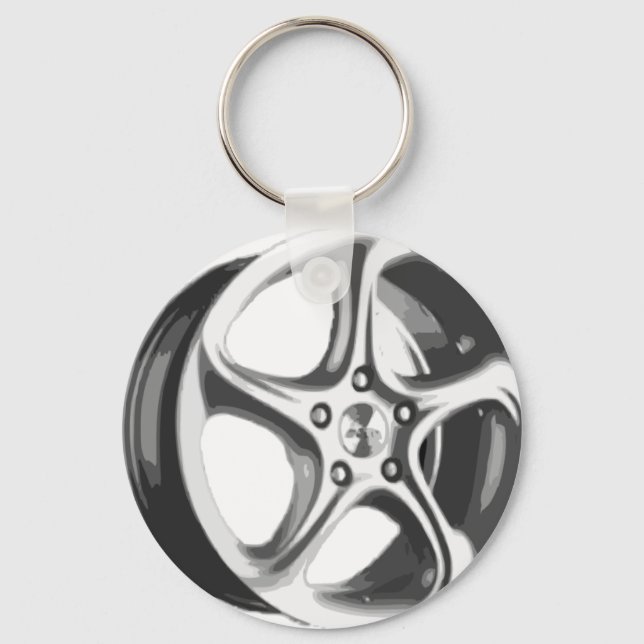 Decorative Car Rim Key Ring (Front)