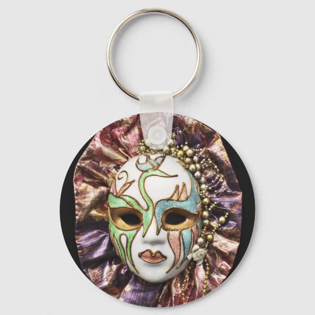 Decorative Carnival Mask Key Ring (Front)
