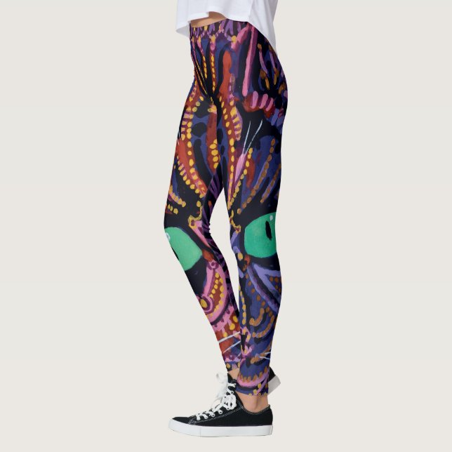 Decorative Cat by Louis Wain Leggings (Left)