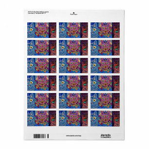 Decorative Cats by Louis Wain Label