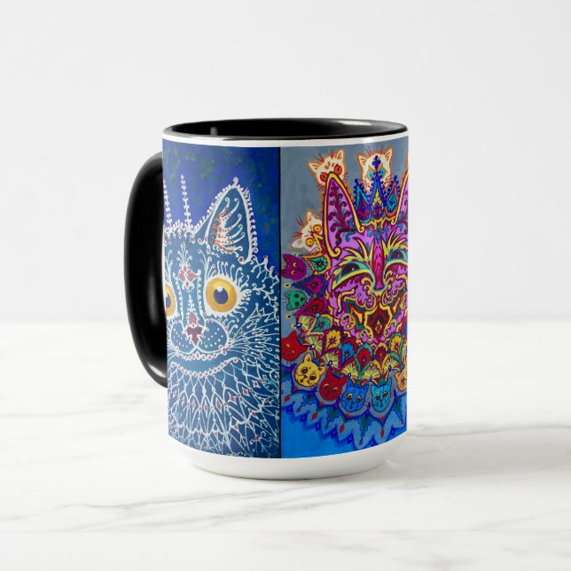 Decorative Cats by Louis Wain Mug (Front Left)
