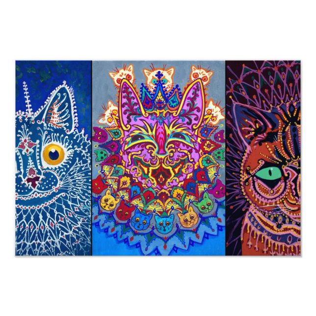 Decorative Cats by Louis Wain Photo Print (Front)