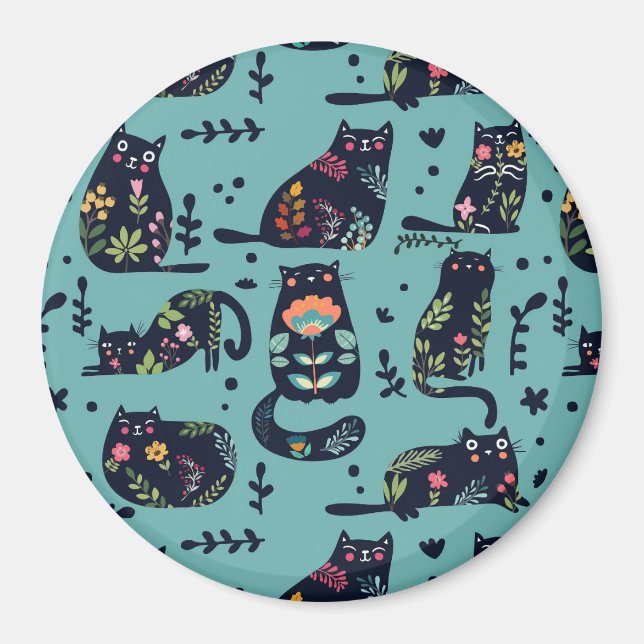 Decorative Cats Magnet (Front)