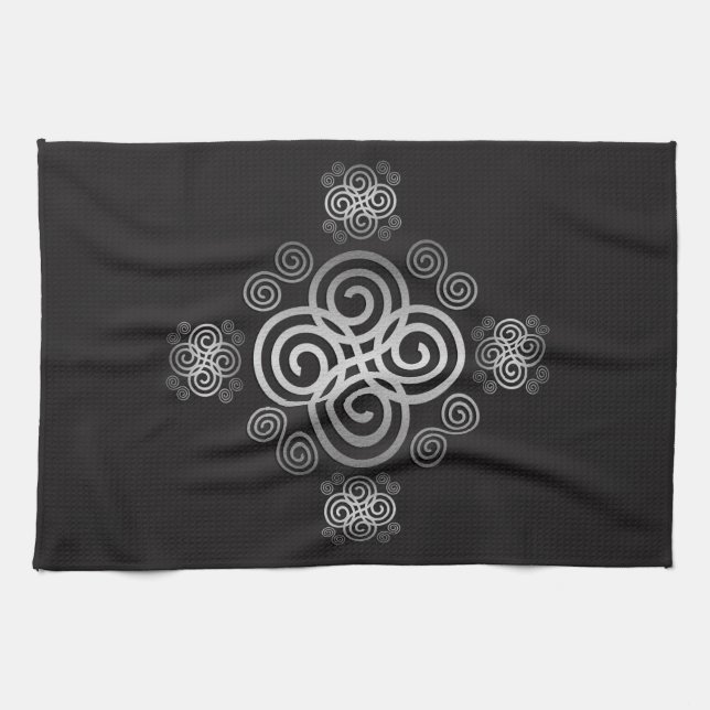 Decorative Celtic design. Tea Towel (Horizontal)