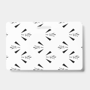 Decorative, Charcoal Grey ID Badge