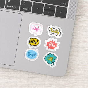 Decorative chat sticker set