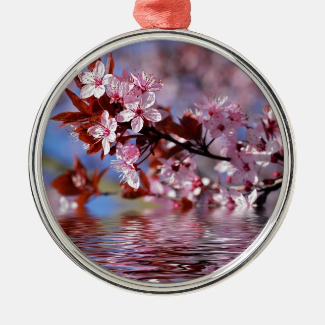 Decorative cherry tree blossoms metal tree decoration (Front)