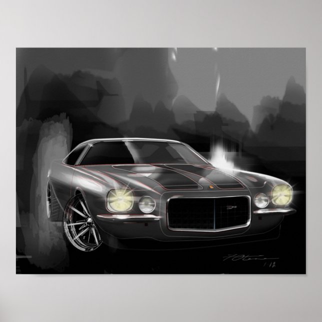 decorative Chevrolet Camaro Art Poster (Front)