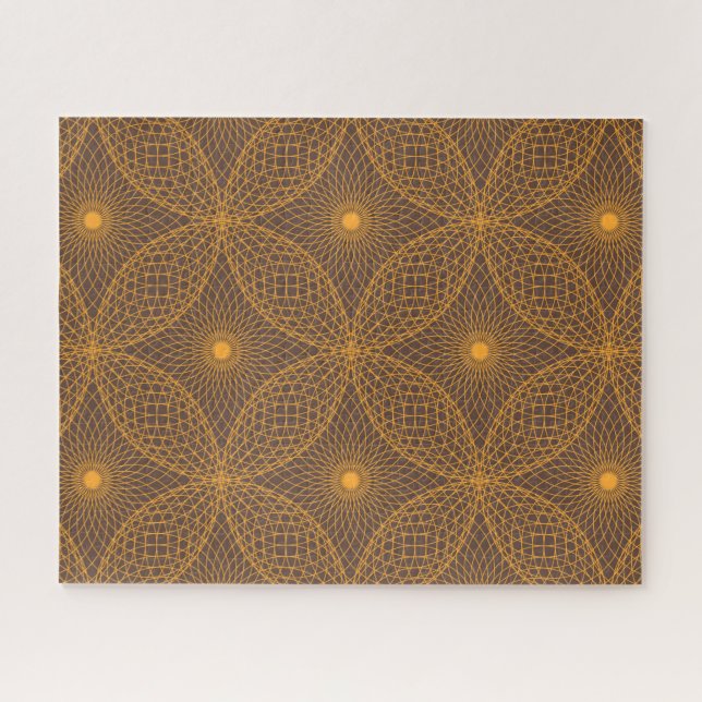 Decorative, chic, abstract mandala style pattern jigsaw puzzle (Horizontal)