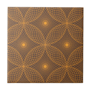 Decorative, chic, abstract mandala style pattern tile