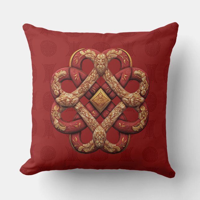 Decorative Chinese Knot Cushion (Front)