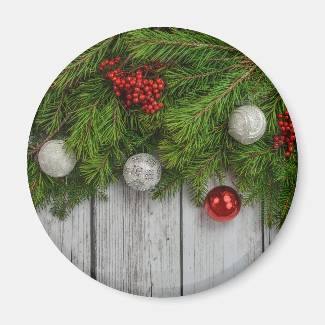 Decorative Christmas Backdrop Magnet (Front)