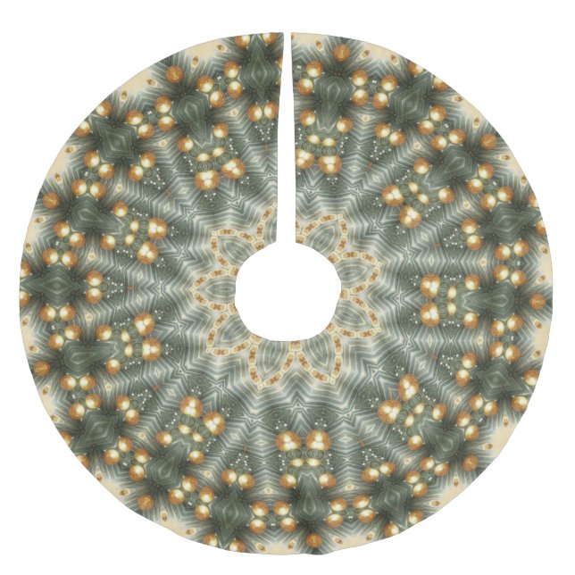 Decorative Christmas Holiday Tree Skirt (Front)