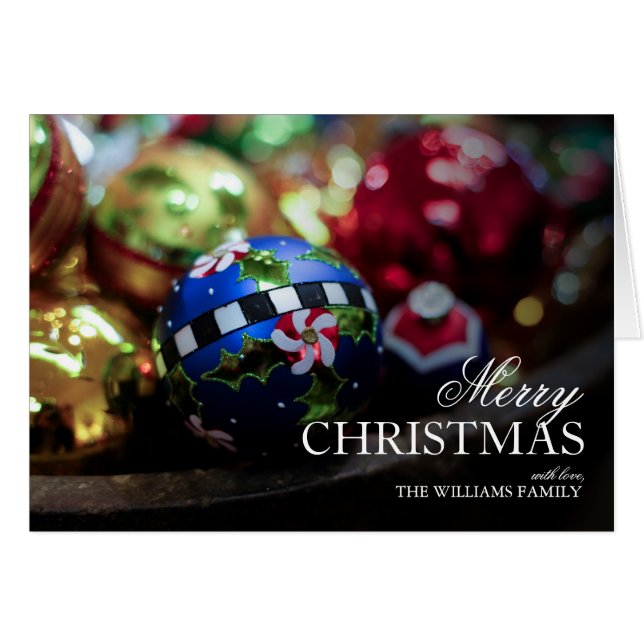 Decorative Christmas Ornaments Closeup (Front Horizontal)