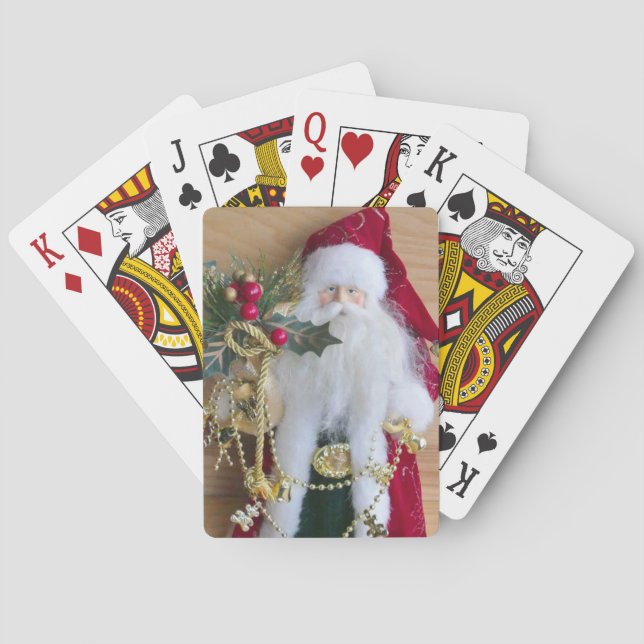 DECORATIVE CHRISTMAS SANTA PLAYING CARDS (Back)