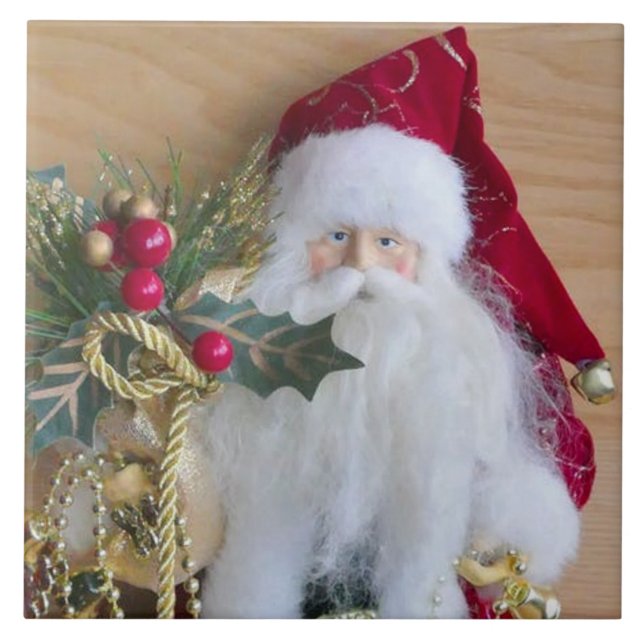 DECORATIVE CHRISTMAS SANTA TILE (Front)