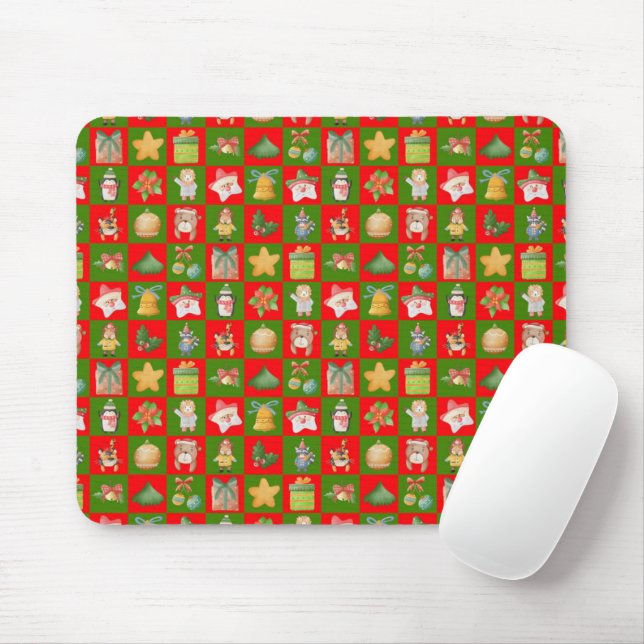 Decorative Christmas seamless pattern Mouse Pad (With Mouse)