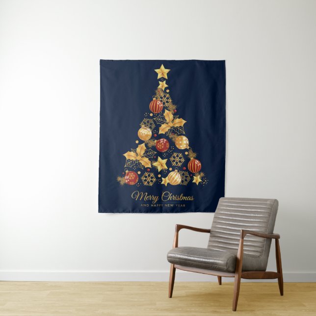 Decorative Christmas Tree Tapestry (In Situ)