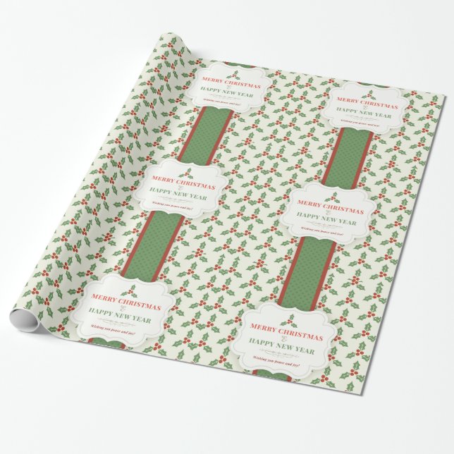 Decorative Christmas Wrapping Paper (Unrolled)