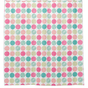Decorative Circles - Colours 01 Shower Curtain