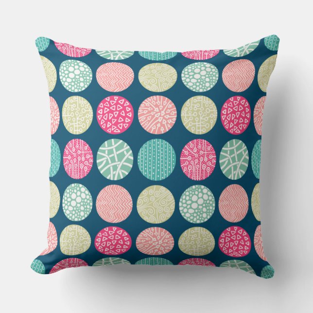 Decorative Circles - Colours 01 - with 00486b Cushion (Front)