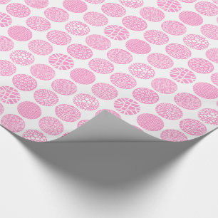Decorative Circles - Pink and White Wrapping Paper