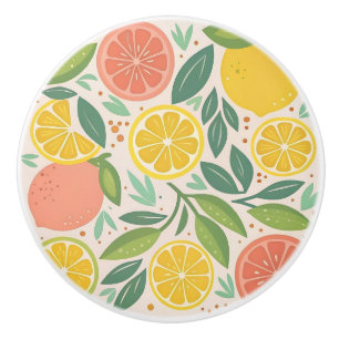 Decorative citrus ceramic knobs
