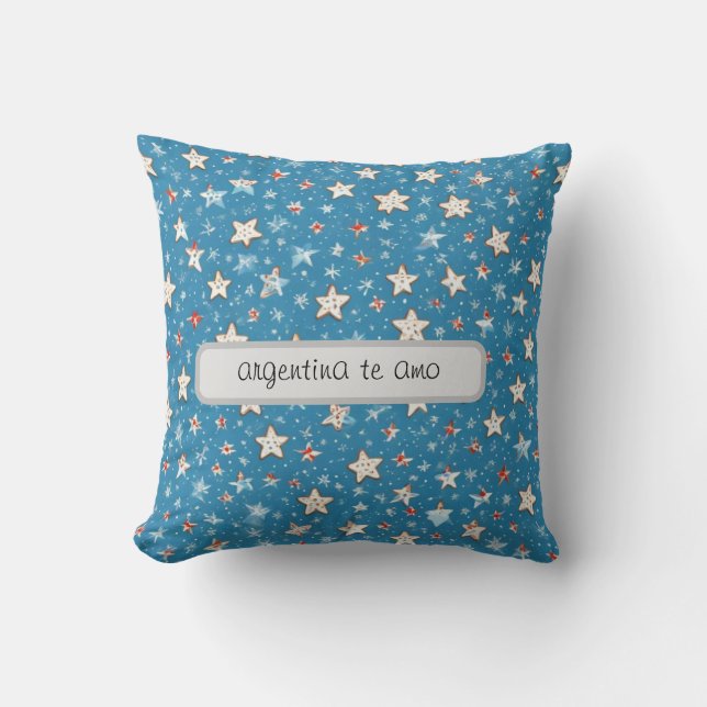 "Decorative Cojín with Argentine Pride. Cushion (Front)