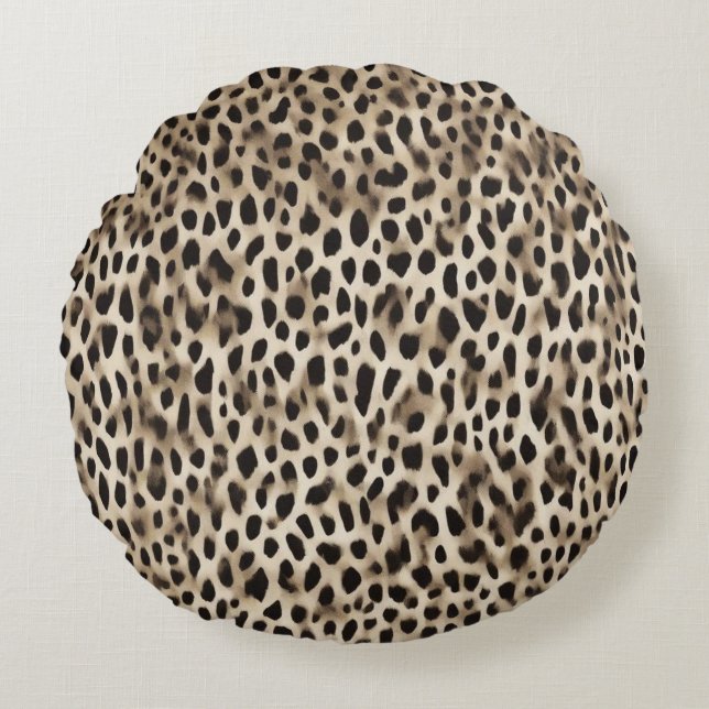 Decorative Cojin with Skin Imitation Design Round Cushion (Front)