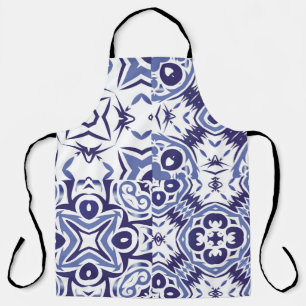 Decorative color ceramic azulejo tiles. Fashionabl Apron