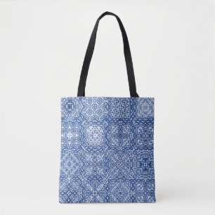Decorative colour ceramic azulejo tiles. Coloured Tote Bag