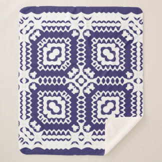 Decorative colour ceramic azulejo tiles. Vintage s Sherpa Blanket