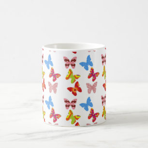 Decorative Coloured Butterflies Coffee Mug