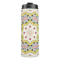 Decorative colourful ornament on white background,