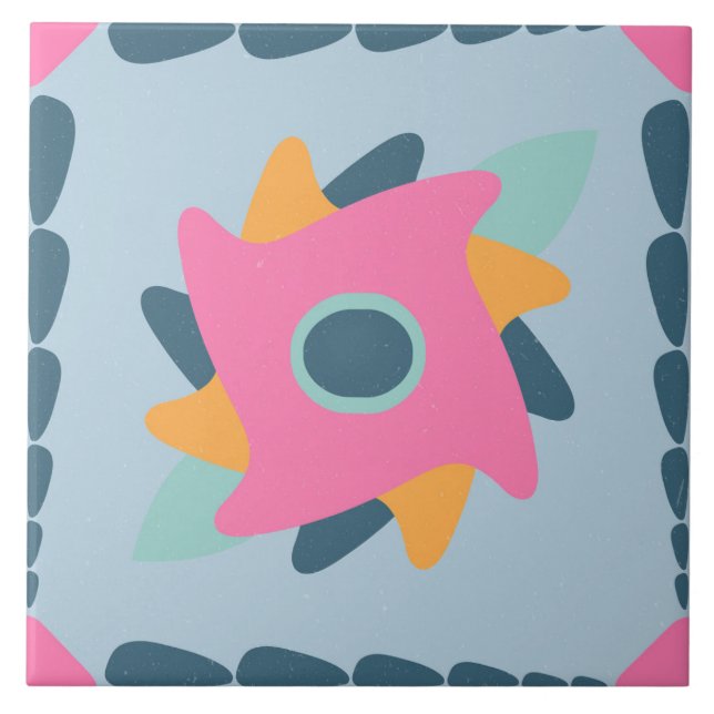 Decorative colourful tile (Front)