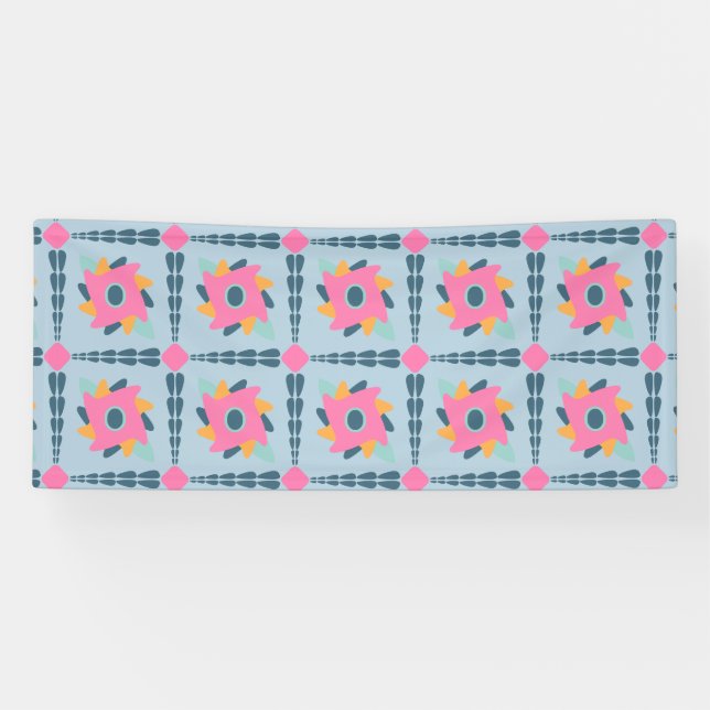 Decorative colourful tile banner (Horizontal)