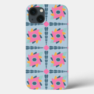Decorative colourful tile iPhone 13 case